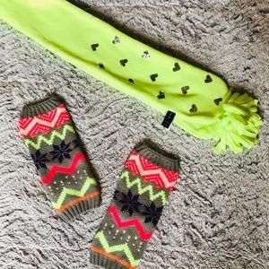 ❄️GAP Kids Neon Leg-warmers and Scarf